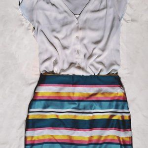 LOFT Striped Skirt - NWT‼️